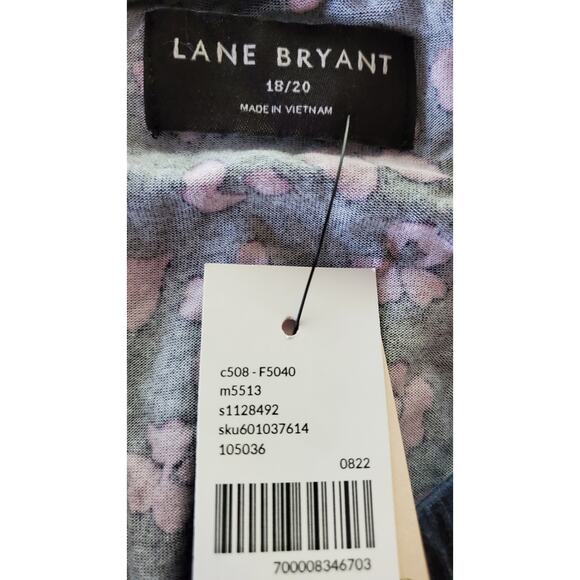 Lane Bryant Womens 18/20 Swing Collection Purple and‎ Blue Shirt New - Picture 3 of 5